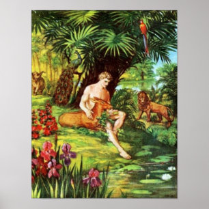 Eden Adam in the Garden Poster