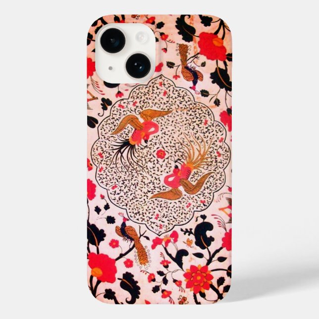 EDEN,ELEGANT RED BLACK WHITE FLOWERS,BIRDS BLOMMIG (Baksida)