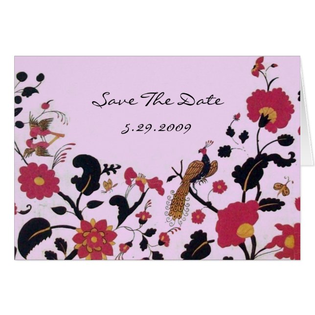 EDEN,ELEGANT RED BLACK WHITE FLOWERS,FÅGLAR HÄLSNINGSKORT (Framsidan Horizontal)