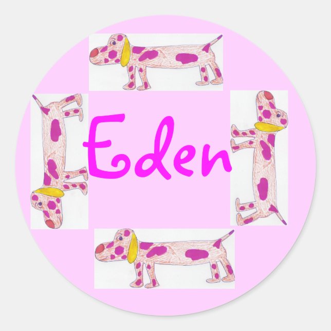 Eden namn-dekal runt klistermärke (Framsida)