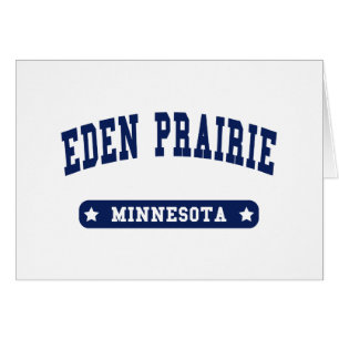 Eden Prairie Minnesota College Stil T Skjortor Hälsningskort