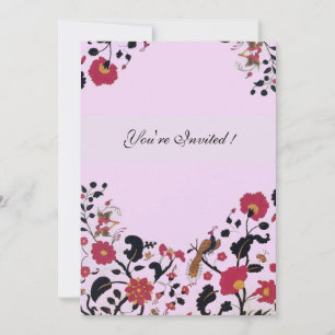 EDEN, svart, vit, röd rosa Inbjudningar