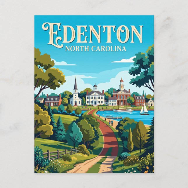 Edenton USA Vykort (Framsida)