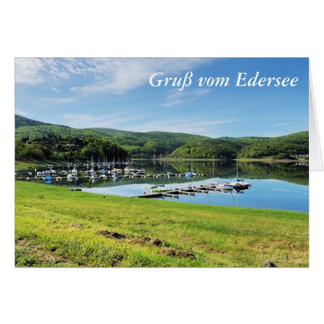 Edersee Bucht bei Scheid Hälsningskort (Framsidan Horizontal)