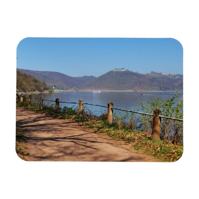 Edersee mit Schloss Waldäcket Magnet (Horisontell)
