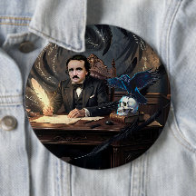 Edgar A. Poe Komponerar The Raven i gotiska drömma
