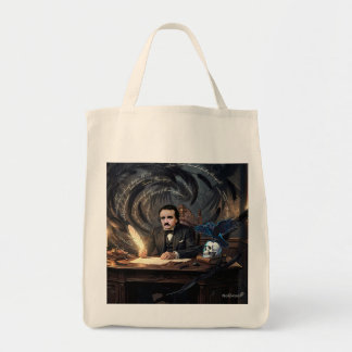 Edgar A. Poe Komponerar The Raven i gotiska drömma Tygkasse
