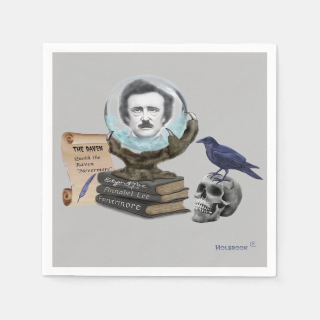 EDGAR A. POE PAPPERSSERVETT (Framsidan)