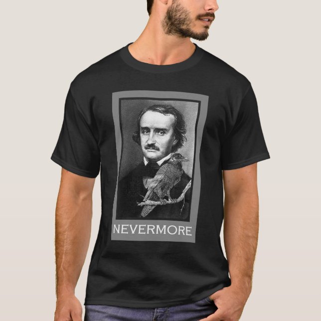 Edgar Allan Poe 2 Tee Shirt (Framsida)