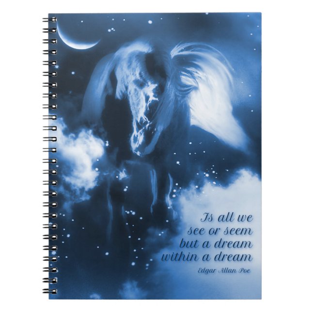 Edgar Allan Poe A Dream i en Dream Horse Anteckningsbok (Framsidan)