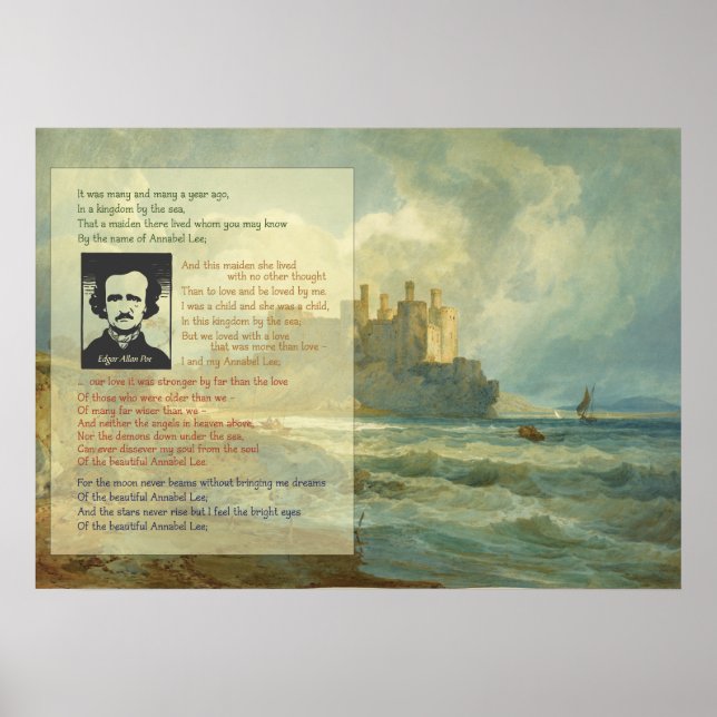 Edgar Allan Poe Annabel Lee Poster (Framsidan)