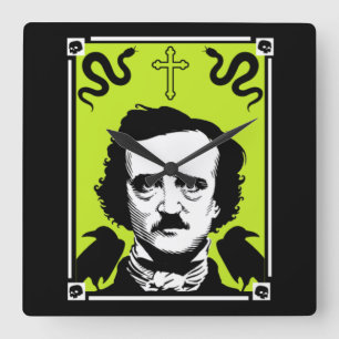 Edgar Allan Poe-årsdagen 19 januari Fyrkantig Klocka