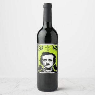 Edgar Allan Poe-årsdagen 19 januari Vinflaska Etikett