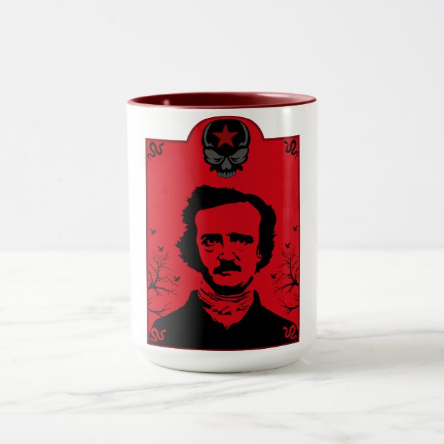 Edgar Allan Poe Art Gift Mugg (Center)