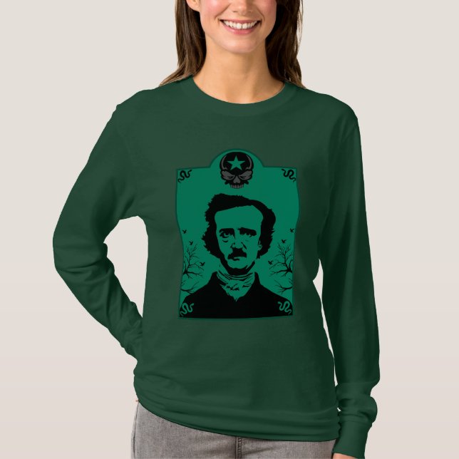 Edgar Allan Poe Art Gifts T Shirt (Framsida)