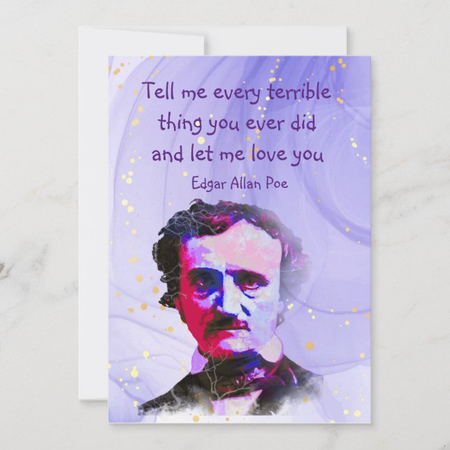 Edgar Allan Poe Auther Poet Kärlek Citat (Framsida)