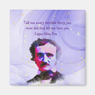 Edgar Allan Poe Auther Poet Kärlek Citat Magnet