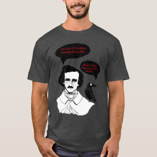 Edgar Allan Poe Boy och Raven T Shirt
