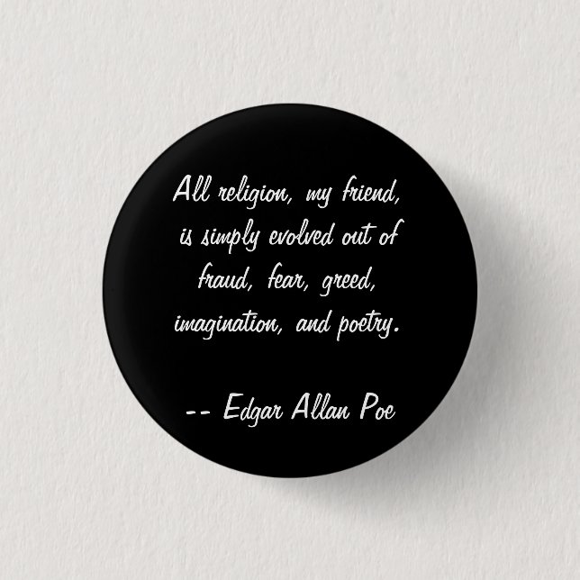 Edgar Allan Poe citationstecken Knapp (Framsida)