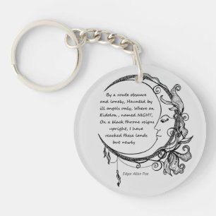 Edgar Allan Poe Dreamland Dream Dikt Keychain