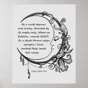 Edgar Allan Poe Dreamland Dream Dikt Poster