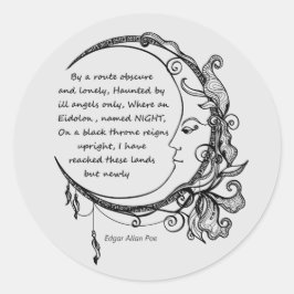 Edgar Allan Poe Dreamland Dream Dikt Runt Klistermärke