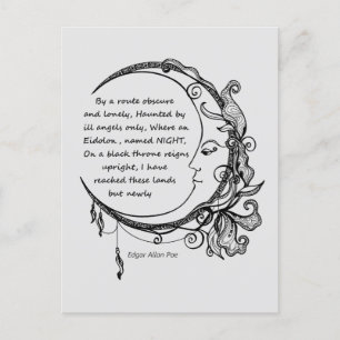 Edgar Allan Poe Dreamland Dream Dikt Vykort