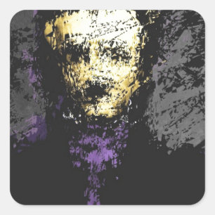 Edgar Allan Poe Fyrkantigt Klistermärke