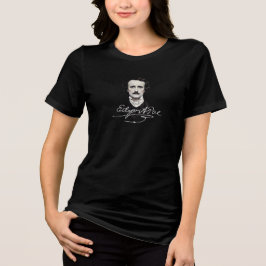 Edgar Allan Poe Gothic Halloween Namnteckning Kvin T Shirt