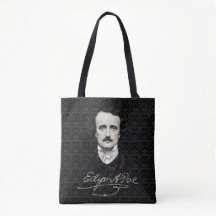 Edgar Allan Poe Gothic Halloween Namnteckning Tote