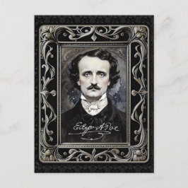 Edgar Allan Poe Gothic Halloween & Samhain Vykort