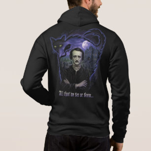 Edgar Allan Poe Gothic Hoodie - Raven & Cat T Shirt
