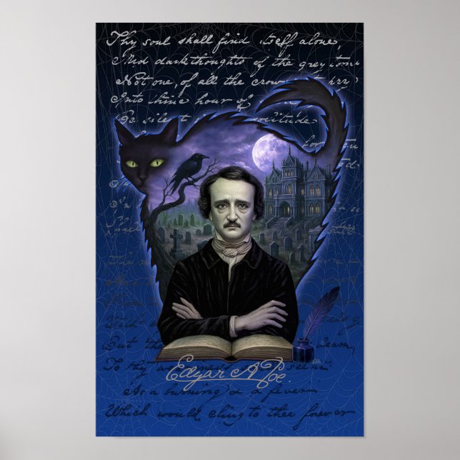 Edgar Allan Poe Gothic Raven Poster Art (Framsidan)