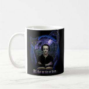 Edgar Allan Poe gotiic Mugg - Haunted Raven & Cat