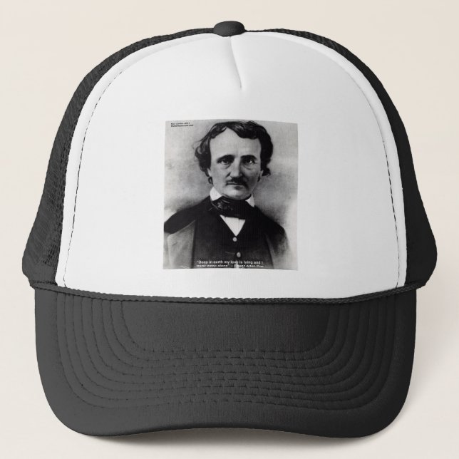 Edgar Allan Poe "Gråt Ensam" Kärlekscitat Gåvor Keps (Framsida)