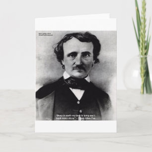Edgar Allan Poe "Gråt Ensam" Kärlekscitat Gåvor Kort