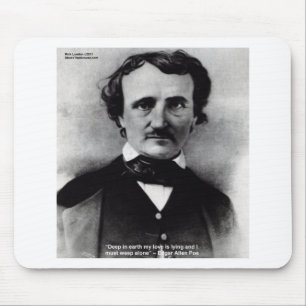 Edgar Allan Poe "Gråt Ensam" Kärlekscitat Gåvor Musmatta
