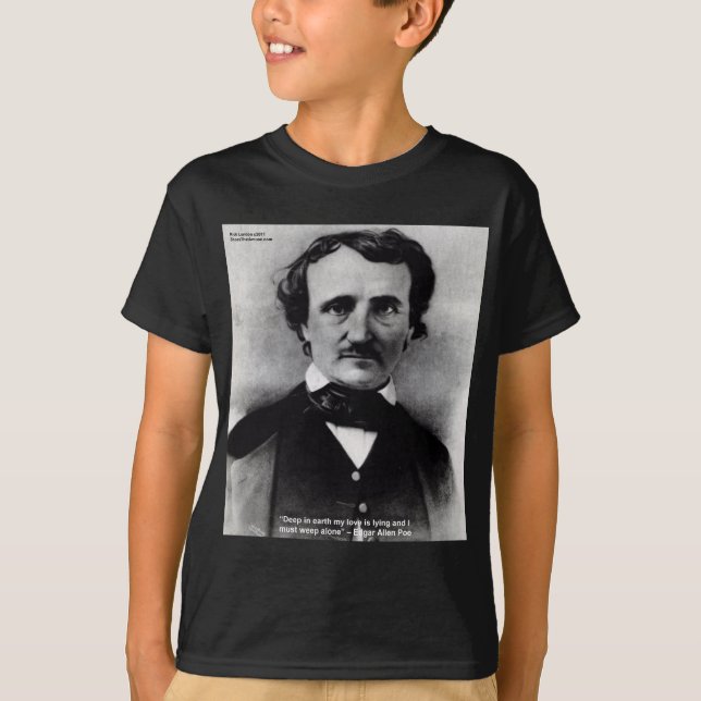 Edgar Allan Poe "Gråt Ensam" Kärlekspresenter Tröja (Framsida)