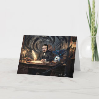 Edgar Allan Poe Halloween-fest inbjudningskort