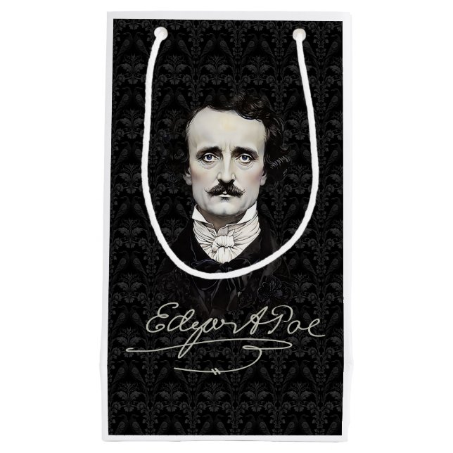 Edgar Allan Poe Halloween & Samhain Small Gift Bag (Framsidan)