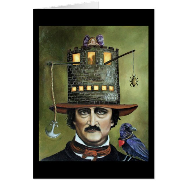 Edgar Allan Poe Hälsningskort (Framsidan)