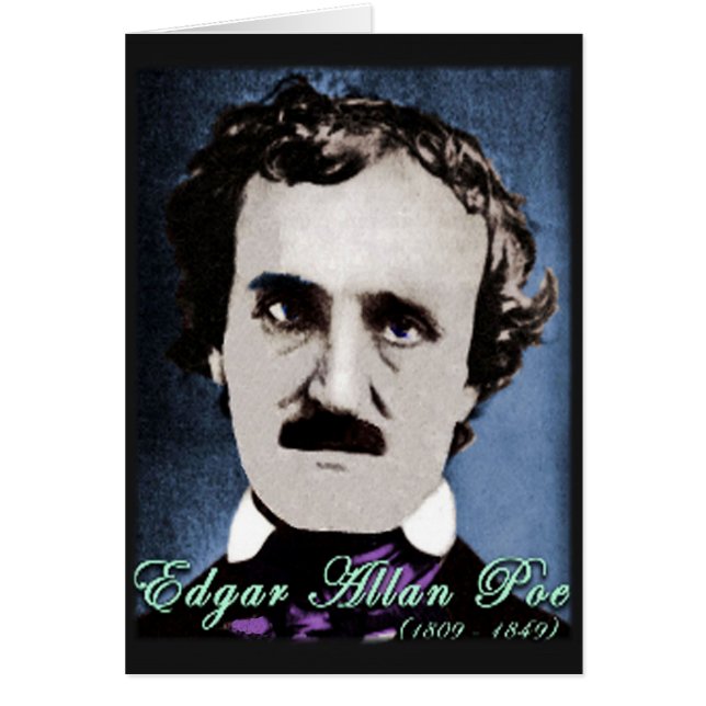 Edgar Allan Poe Hälsningskort (Framsidan)