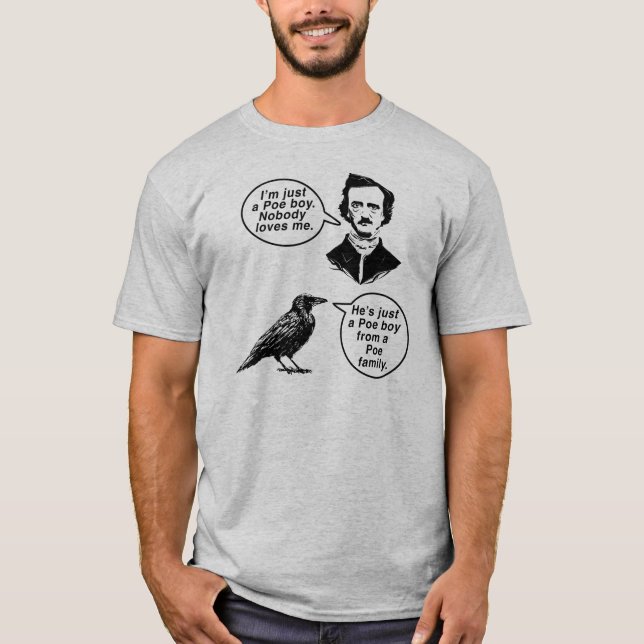 Edgar Allan Poe Han är bara en Poe-pojke T-shirt (Framsida)