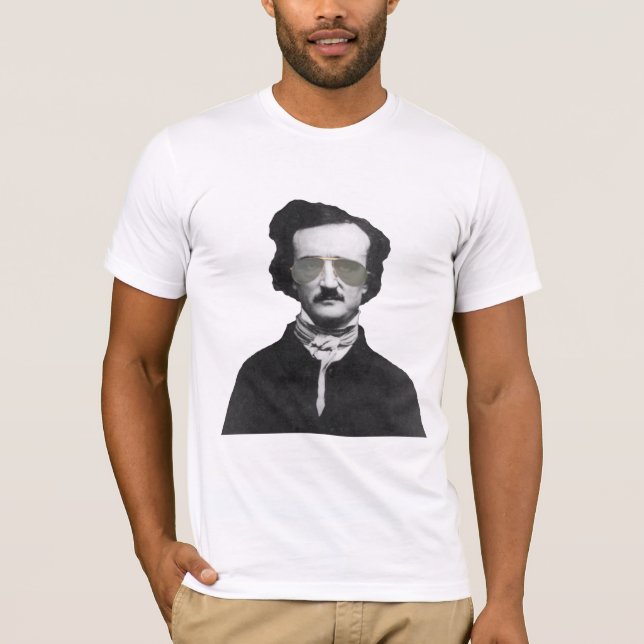 Edgar Allan Poe i solglasögon Tee Shirt (Framsida)