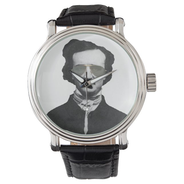 Edgar Allan Poe i Sunglasses Armbandsur (Framsida)