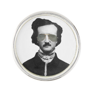 Edgar Allan Poe i Sunglasses Rockslagsnål