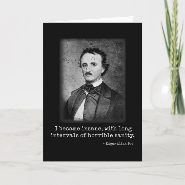 Edgar Allan Poe jag blev en galen författare till  Kort (Framsida)