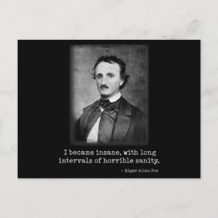 Edgar Allan Poe jag blev en galen författare till Vykort