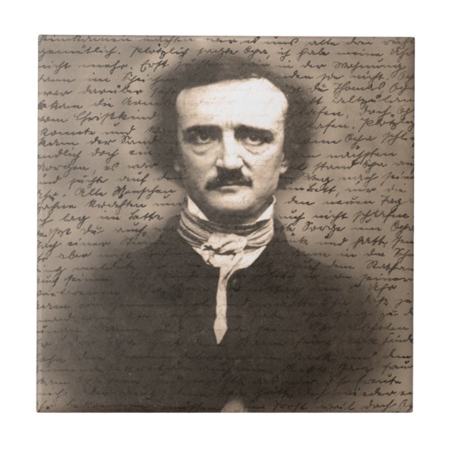 Edgar Allan Poe Kakelplatta (Framsidan)