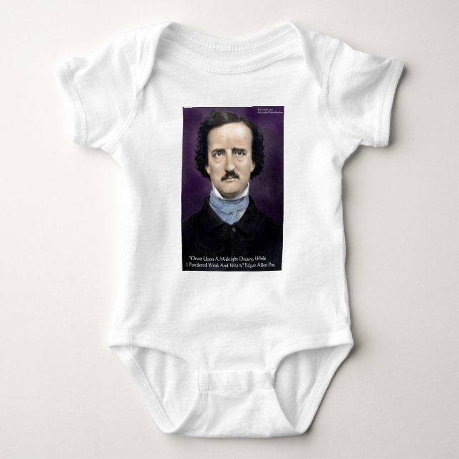 Edgar Allan Poe "Korpen" Citatpresentkort & Kort Tee (Framsida)